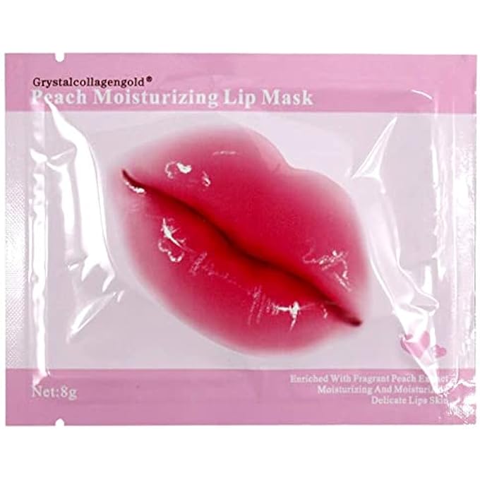 FDTY 30 PIECES PEACH MOISTURIZING COLLAGEN LIP PADS CRYSTAL PINK LIP CARE GEL PATCHES, MOUTH & LIPS AGE DEFYING MASQUES - GREAT FOR ANTI-CHAPPED, ANTI-WRINKLE, PLUMP YOUR LIPS,ROSE RED - Image 2